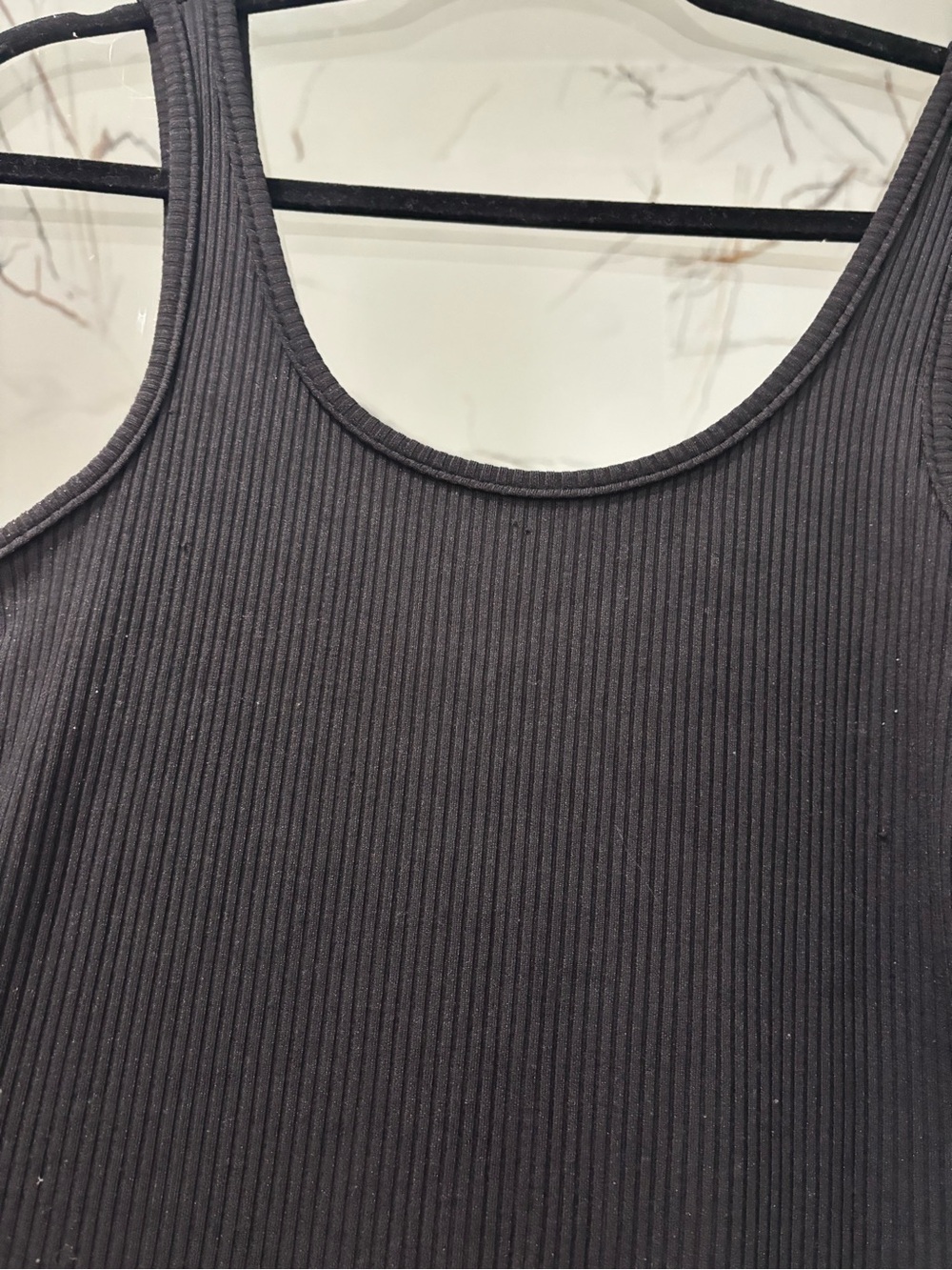 Black Ribbed Tank Romper - Picture 2 of 2